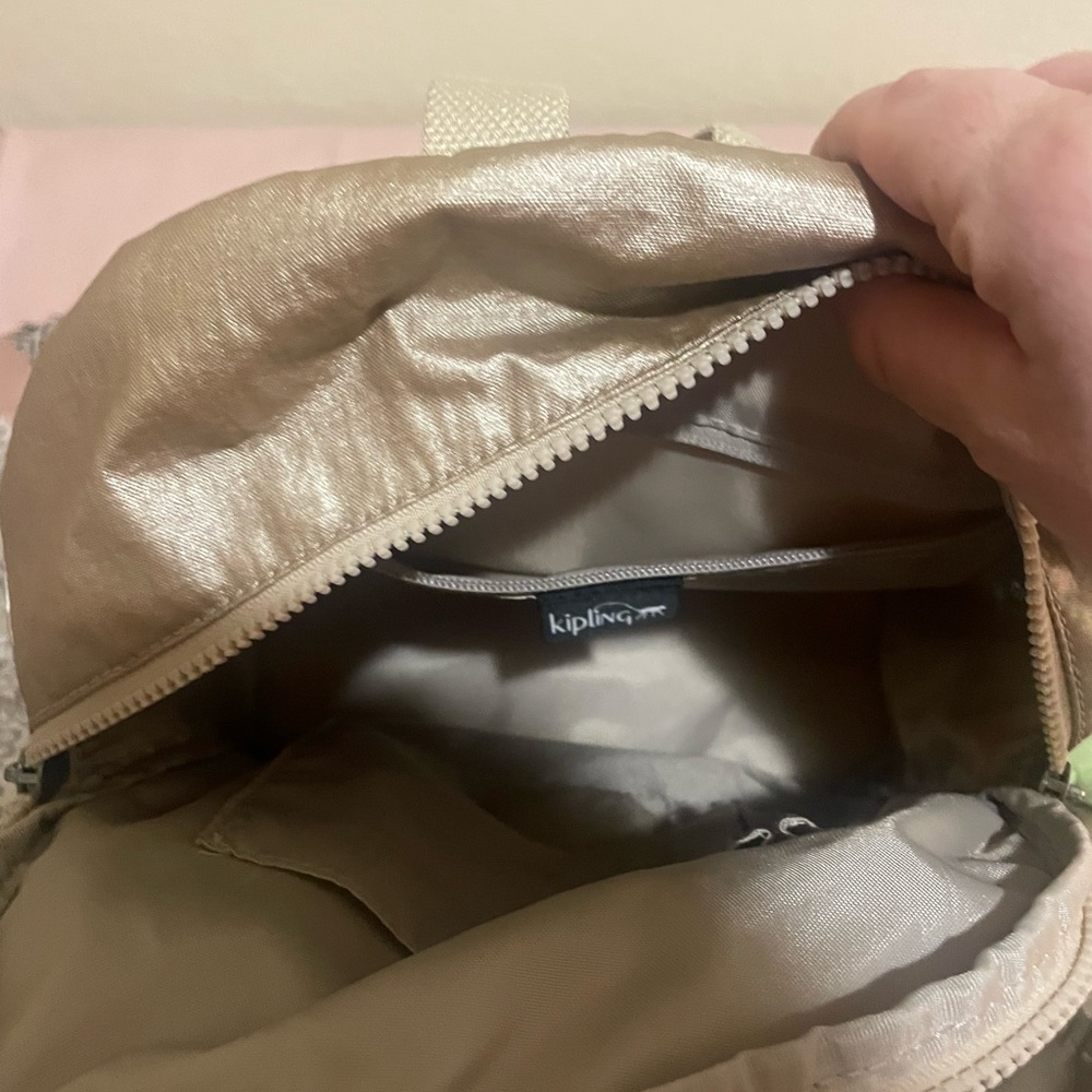 Kipling Metallic Gold Backpack - Picture 4 of 6